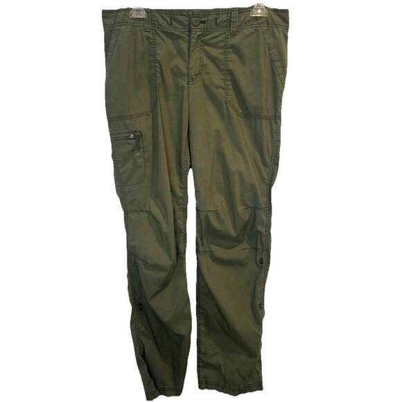 Eddie Bauer Women’s Olive Green Ripstop Cargo Pants Sz 10 Hiking Outdoors - Picture 1 of 12